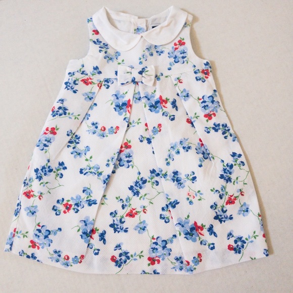 Janie and Jack blue and pink floral dress - Picture 5 of 8